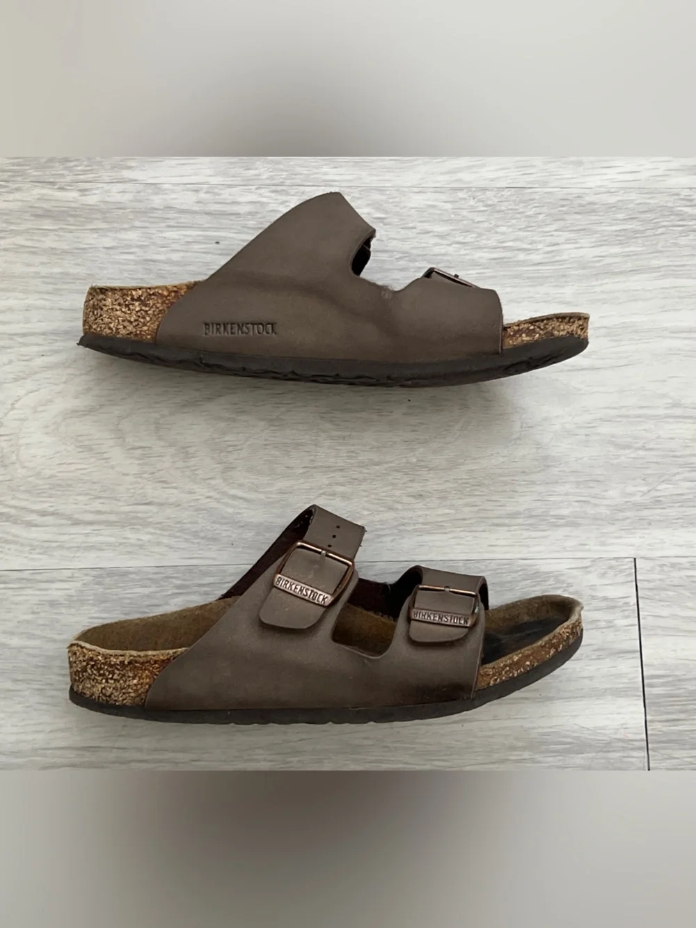Birkenstock Arizona Kids Brown Two Strap Sandals EU 32 Cork Footbed